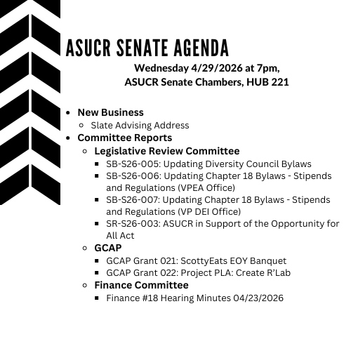 Senate Agenda Spring Week 5